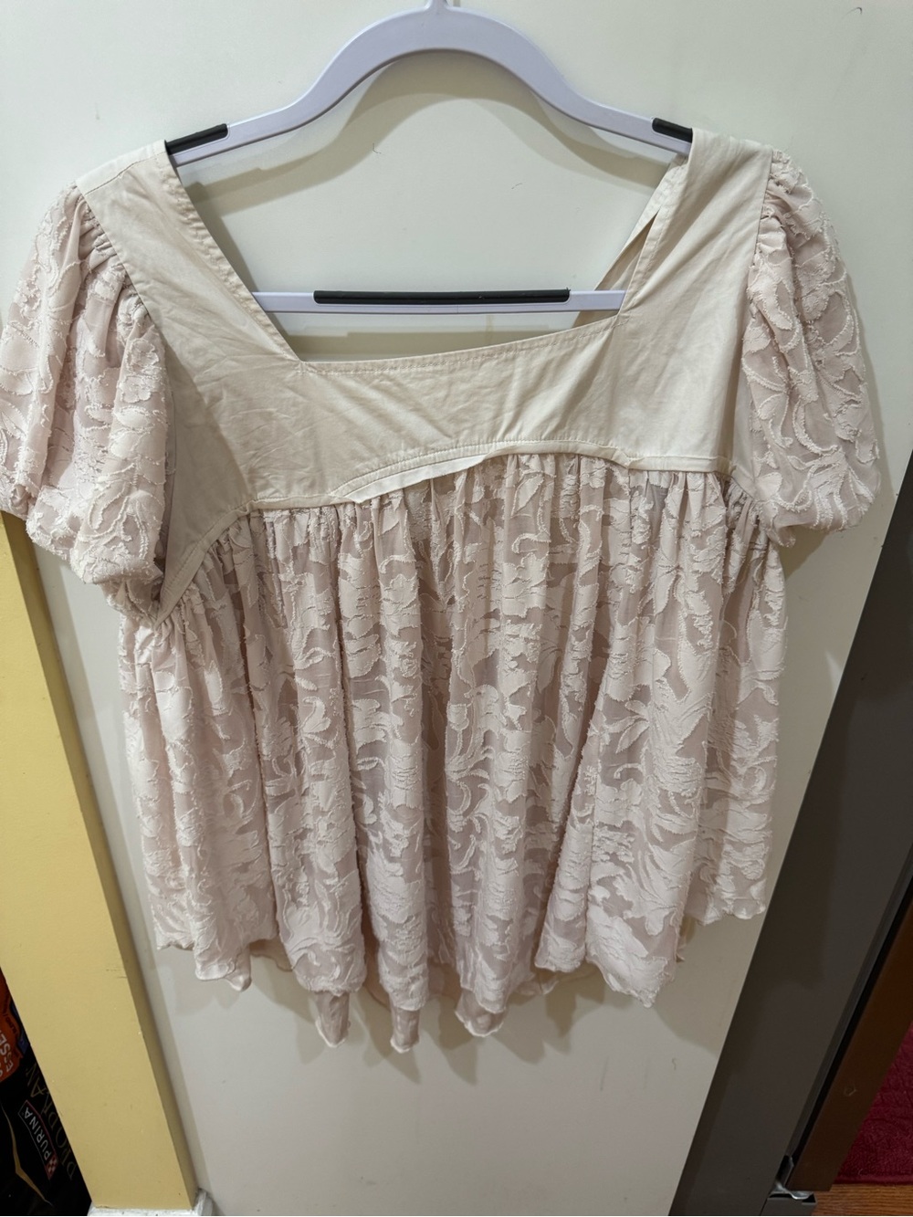 Free People Lace Babydoll Tunic in Light Blush
